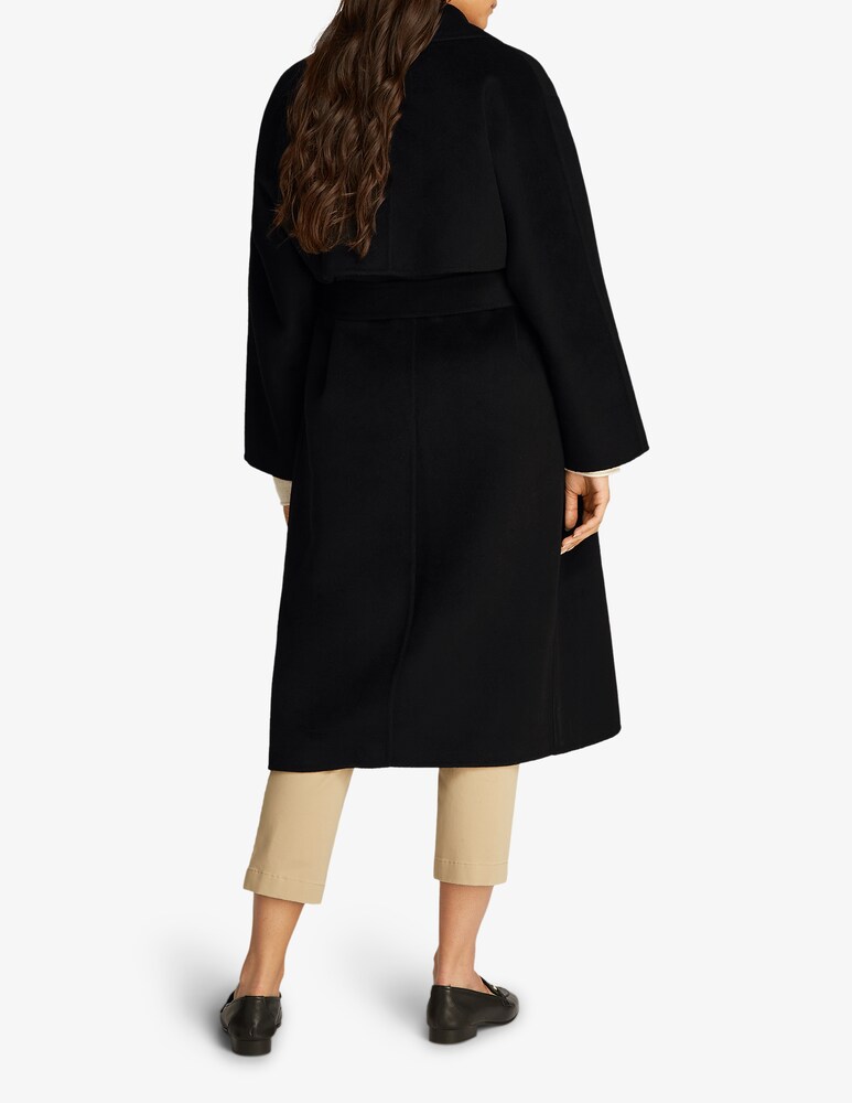 Calvin Klein Cappotto vestaglia lungo con cintura in lana In Saldo