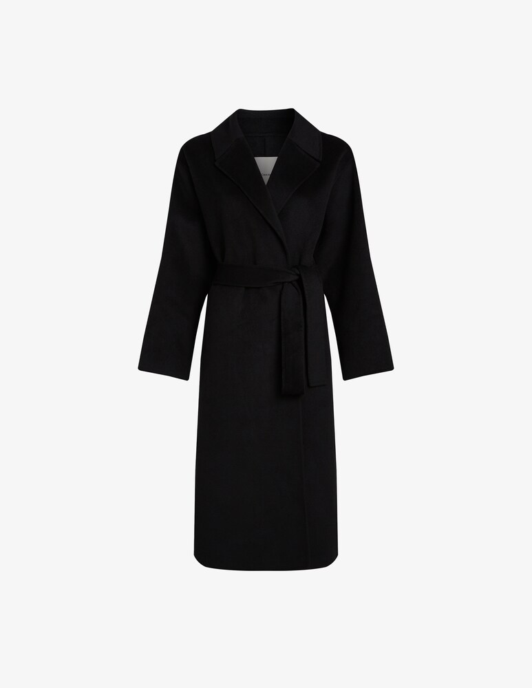 Calvin Klein Cappotto vestaglia lungo con cintura in lana In Saldo