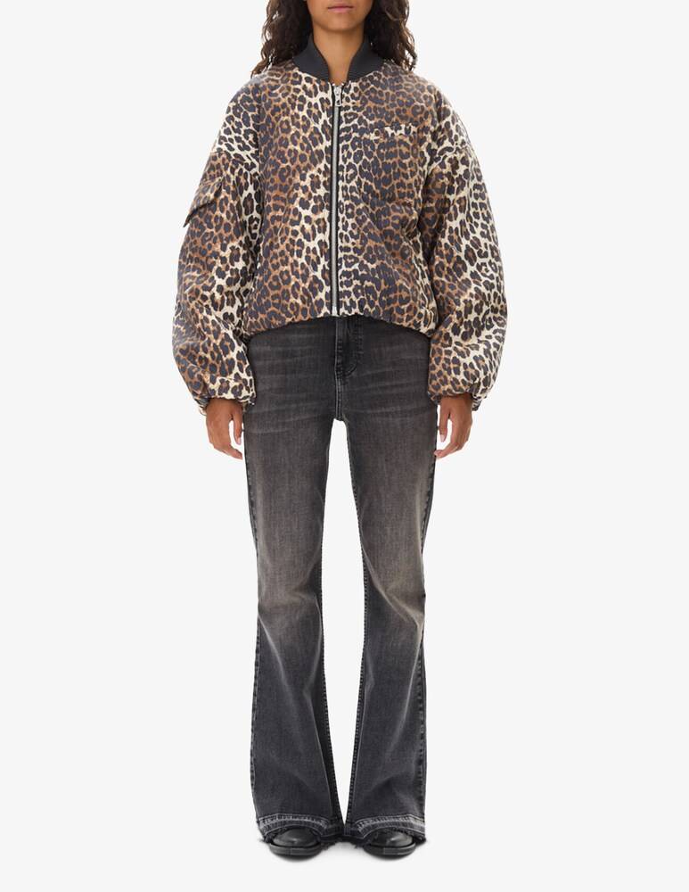 Ganni Giacca bomber leopardata 2025