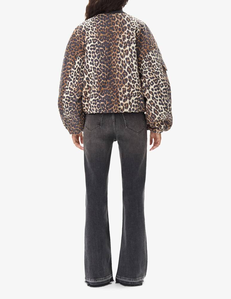 Ganni Giacca bomber leopardata 2025