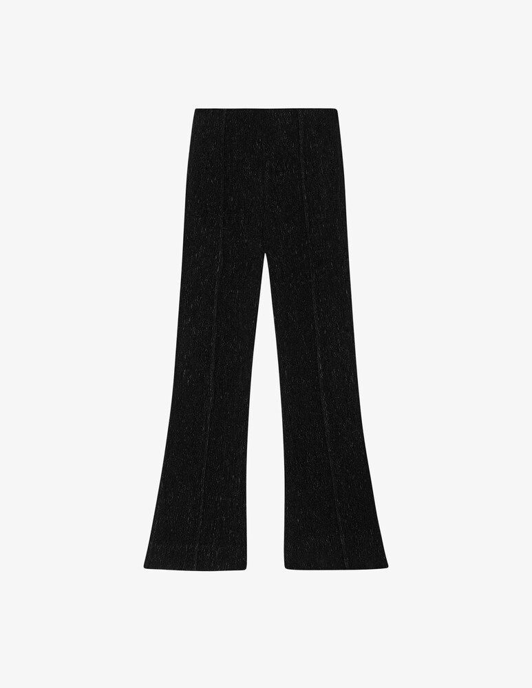 Ganni Pantaloni svasati in crêpe di viscosa stretch Saldi