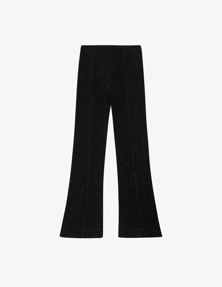 Ganni Pantaloni svasati in crêpe di viscosa stretch Saldi