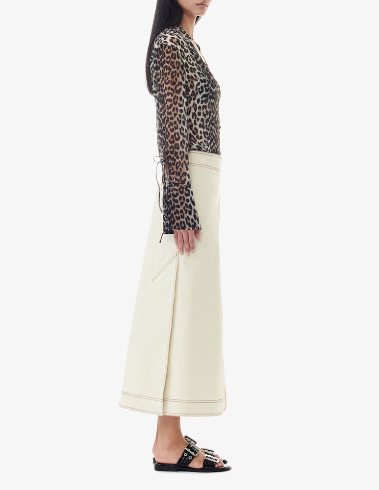 Ganni Camicia slim in chiffon stampato Offerte esclusive