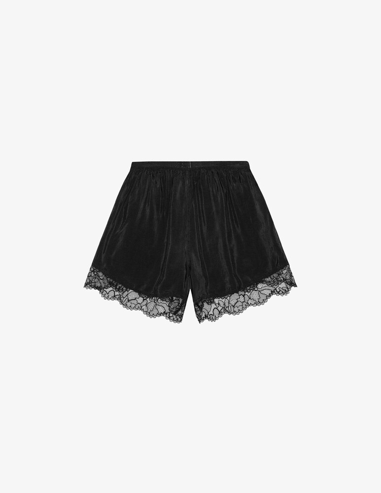 Ganni Shorts in habotai di viscosa elasticizzato Lightning offer
