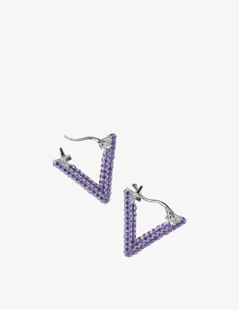 LAG World Orecchino singolo a cerchio con triangolo mini Online Outlet