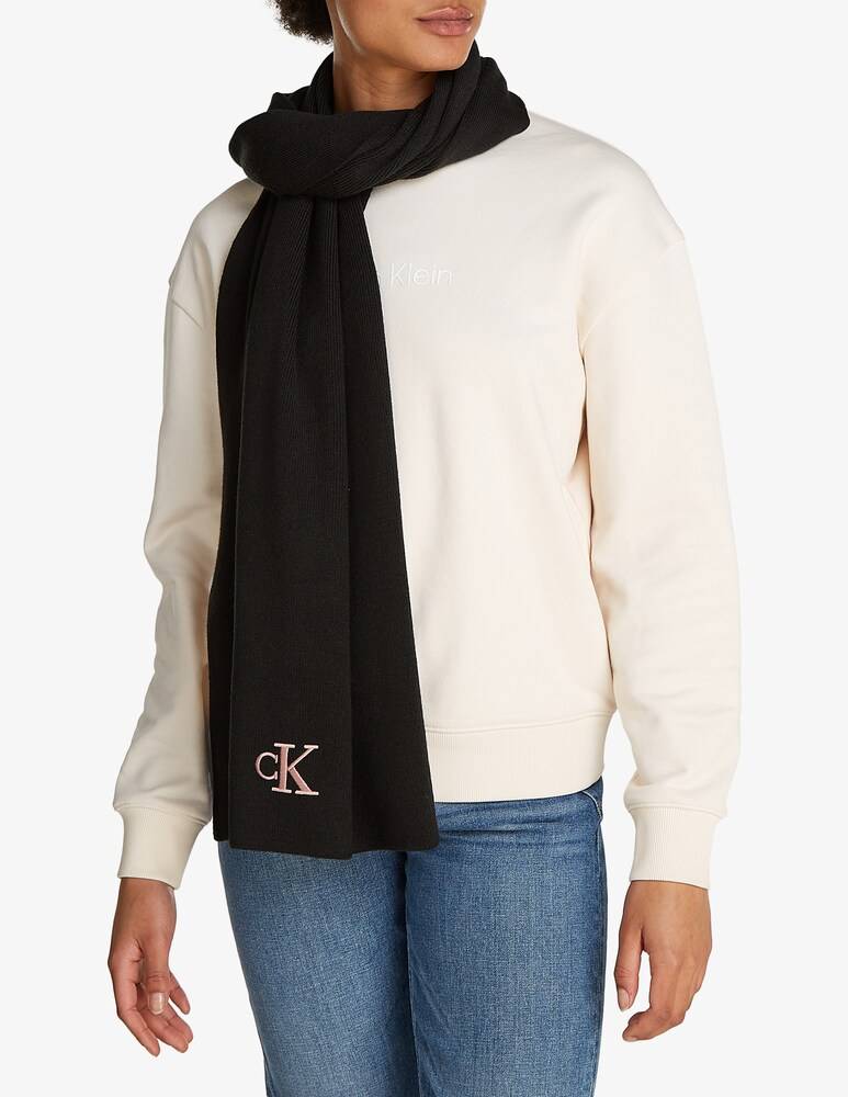 Calvin Klein Jeans Sciarpa monogram ricamata Grandi sconti