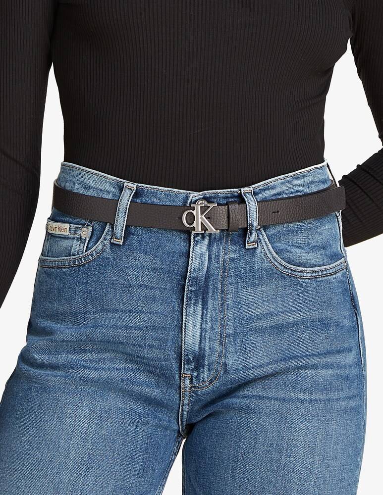Calvin Klein Jeans Cintura mono plaque in pelle 25mm Promozione temporanea