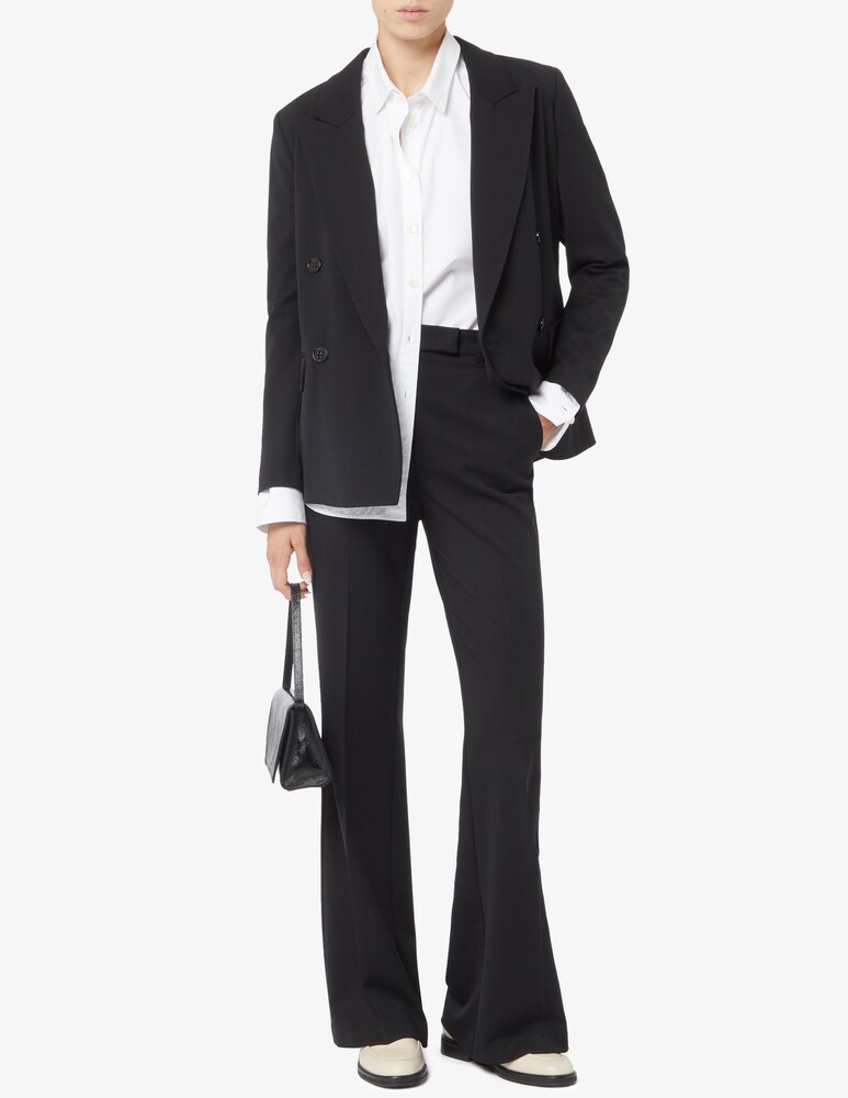24.7 Studio Pantaloni flare in lana Vendita Economica