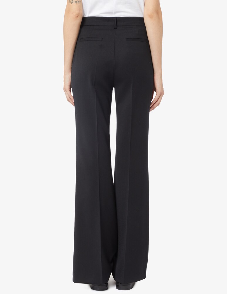 24.7 Studio Pantaloni flare in lana Vendita Economica