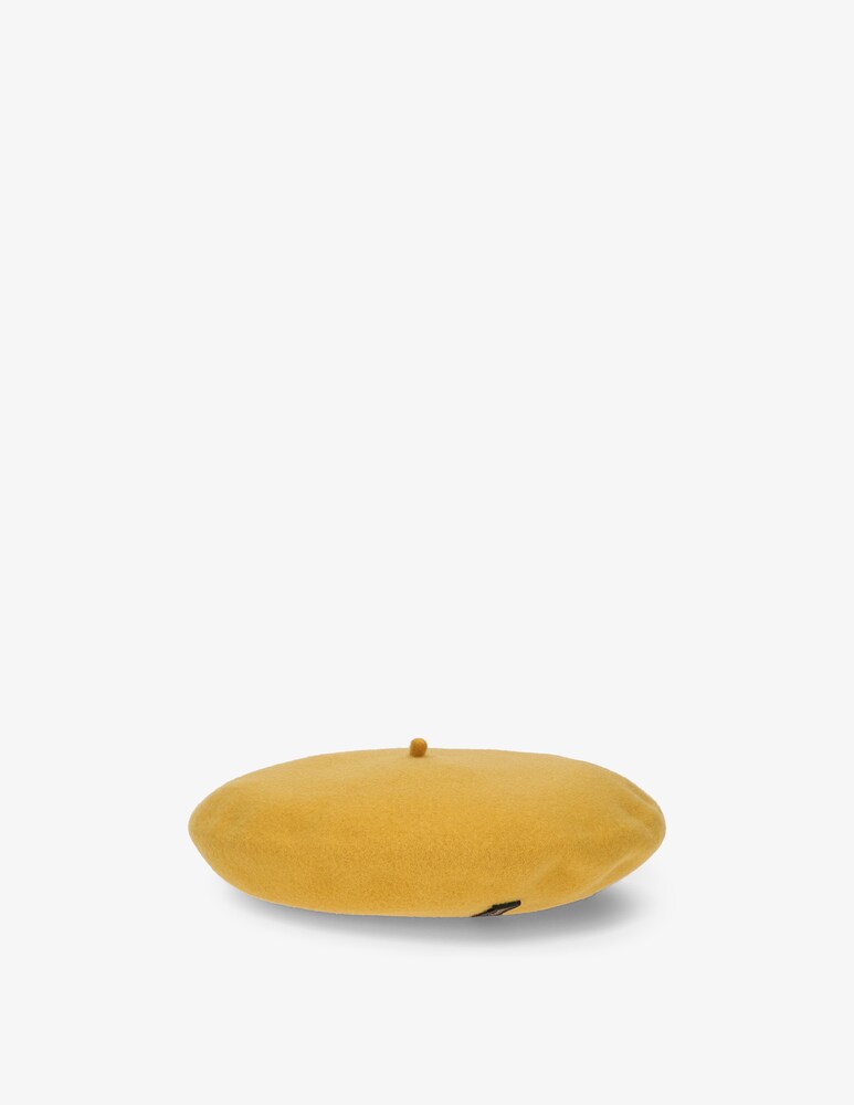 Borsalino Basco in lana sfoderato logo