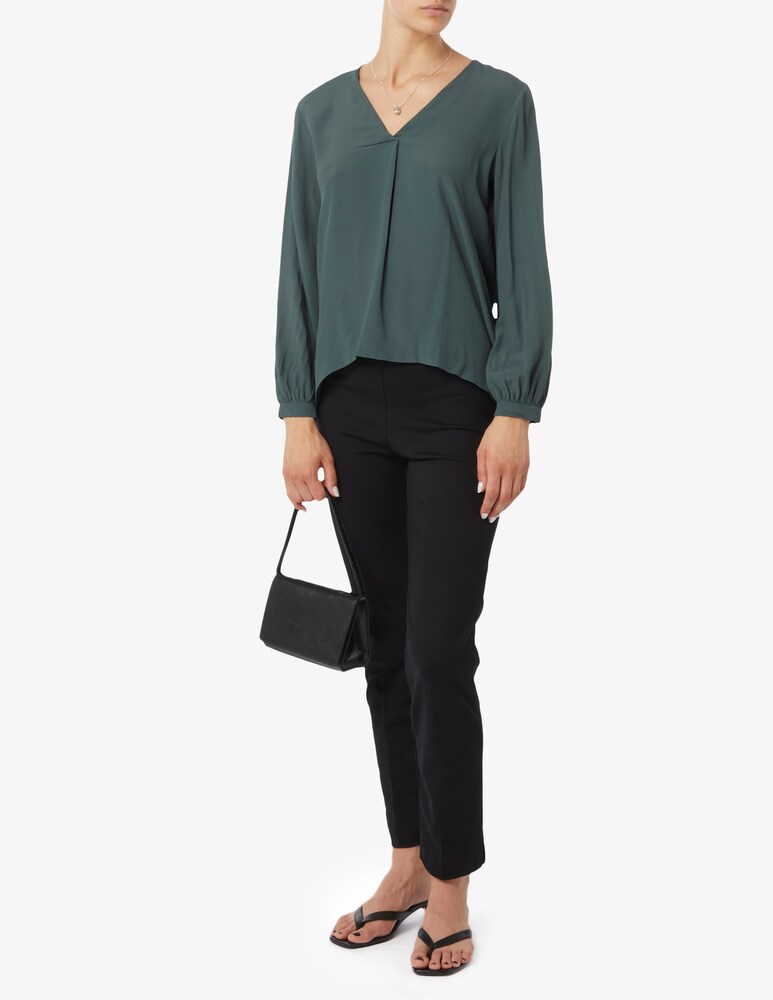 EMME Marella Pordoi blusa v in misto seta Fino al 65% di sconto