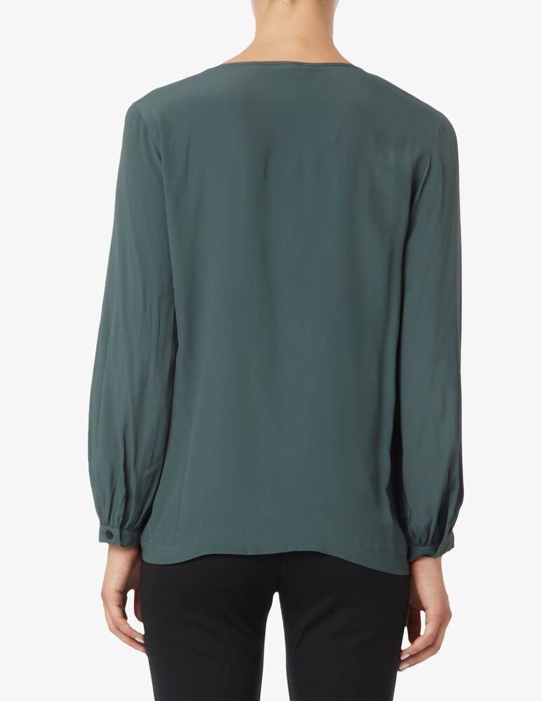 EMME Marella Pordoi blusa v in misto seta Fino al 65% di sconto