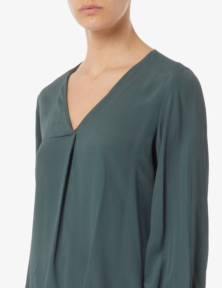 EMME Marella Pordoi blusa v in misto seta Fino al 65% di sconto