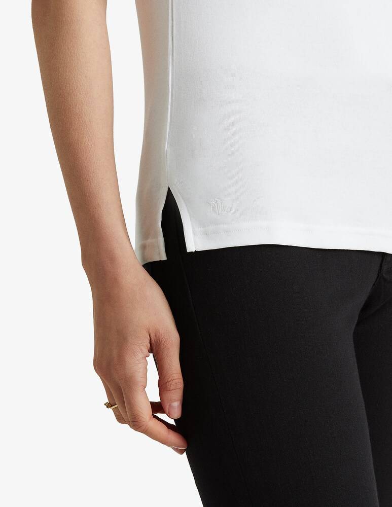 Lauren Ralph Lauren Top in cotone con scollo a barchetta Judy Spedizione Gratuita