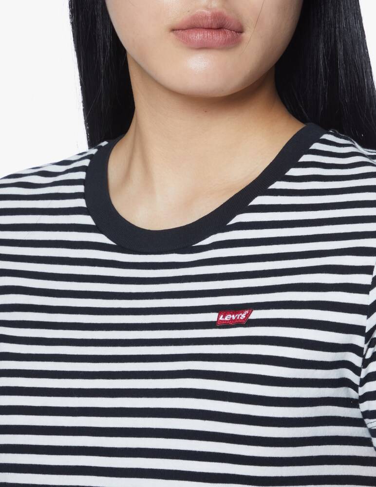 Levi's T-shirt a manica corta con righe Chest It - nero Outlet
