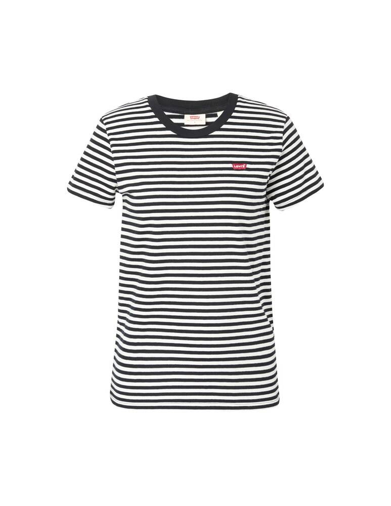 Levi's T-shirt a manica corta con righe Chest It - nero Outlet