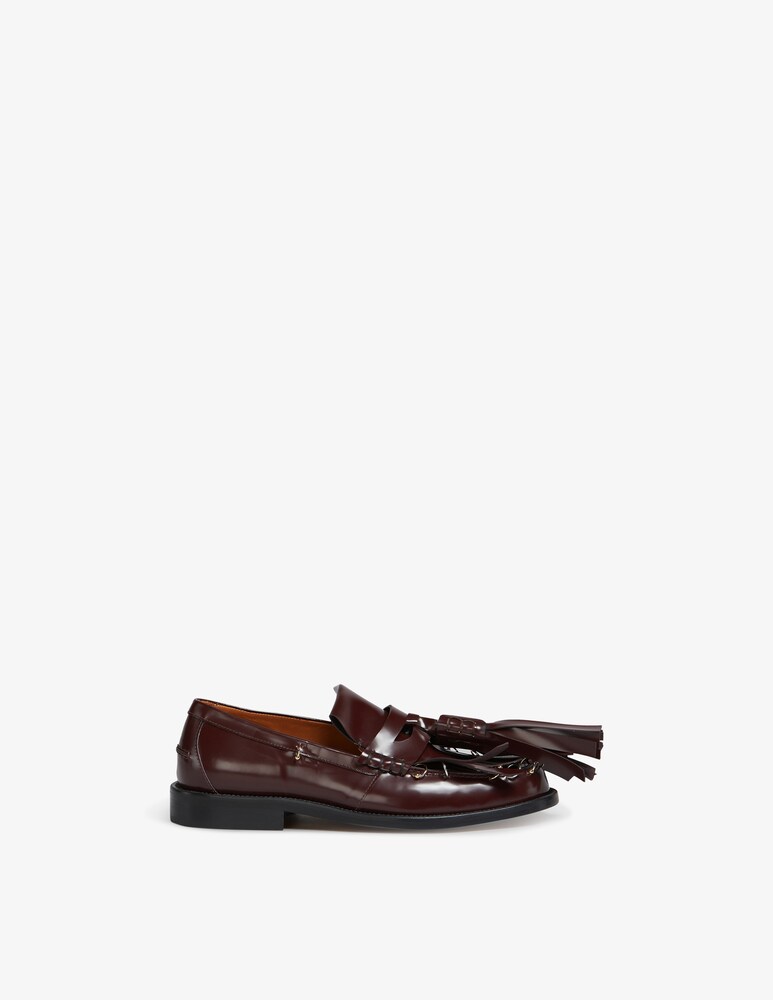 Marni Mocassino bambi in pelle con maxi nappine Offerta Giorno del Papà