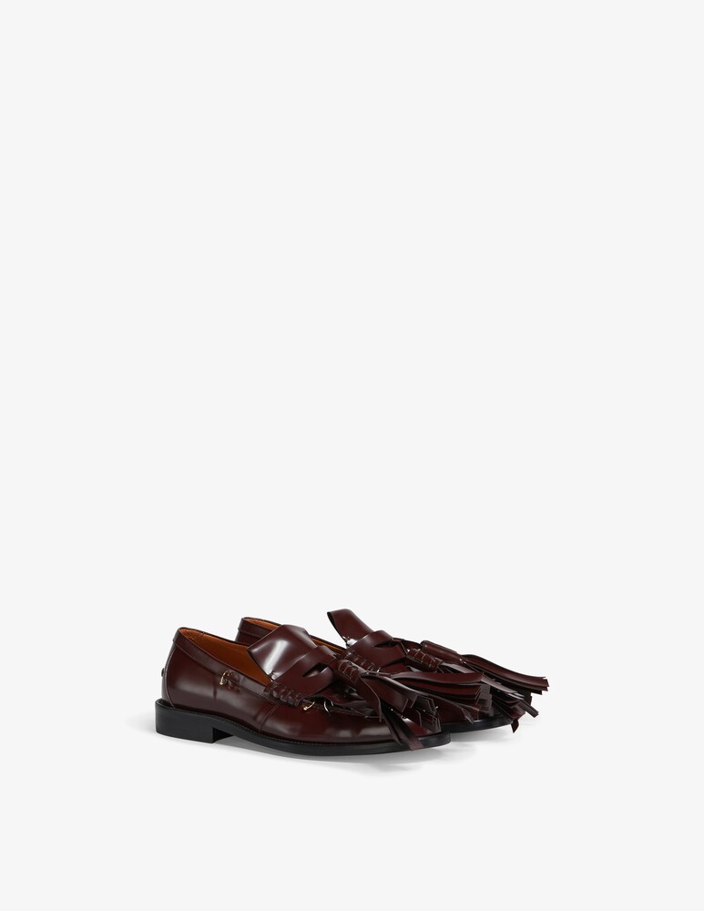 Marni Mocassino bambi in pelle con maxi nappine Offerta Giorno del Papà