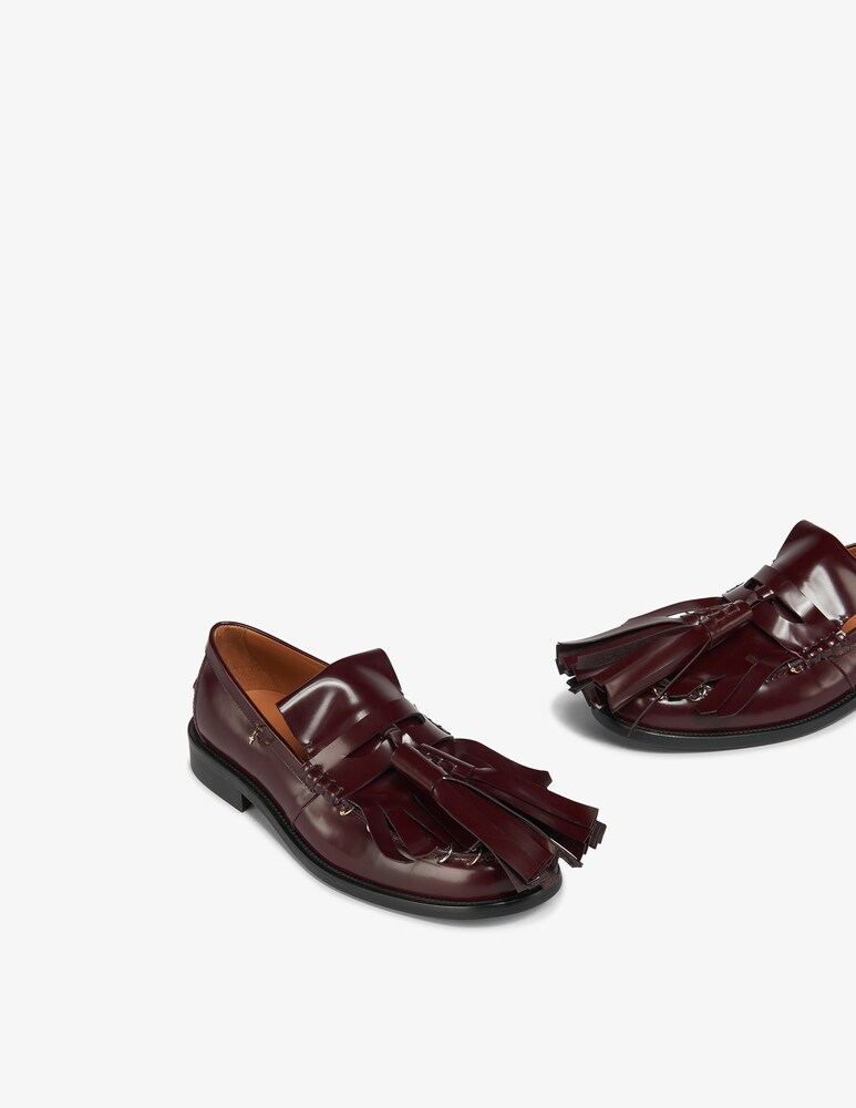 Marni Mocassino bambi in pelle con maxi nappine Offerta Giorno del Papà