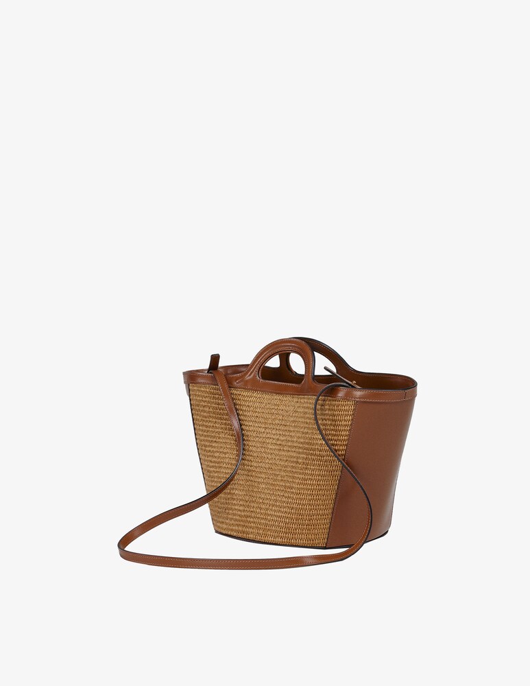 Marni Borsa in pelle e rafia - marrone 50% di sconto per tempo limitato