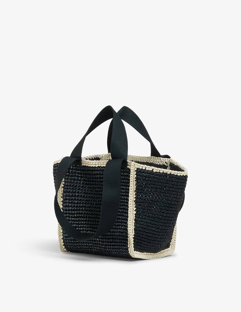 Marni Sillo borsa shopper in maglia macramé effetto rafia Spedizione Gratuita