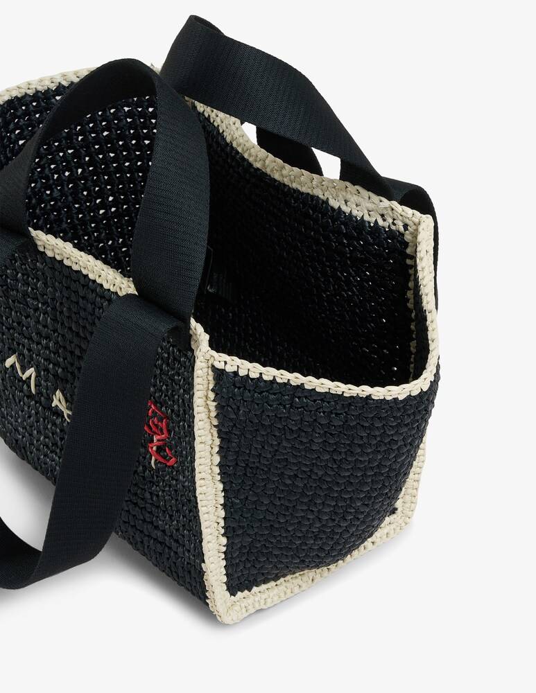 Marni Sillo borsa shopper in maglia macramé effetto rafia Spedizione Gratuita