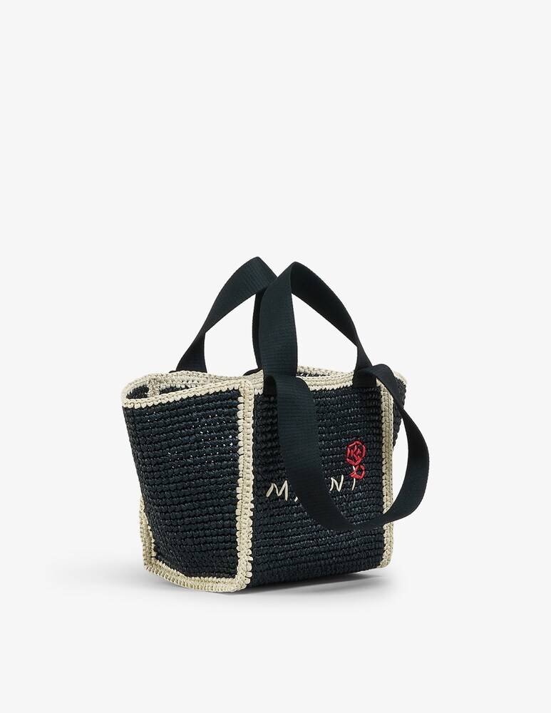 Marni Sillo borsa shopper in maglia macramé effetto rafia Spedizione Gratuita