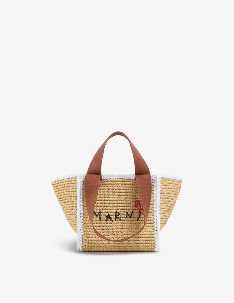 Marni Sillo borsa shopper in maglia macramé effetto rafia Pezzi Unici
