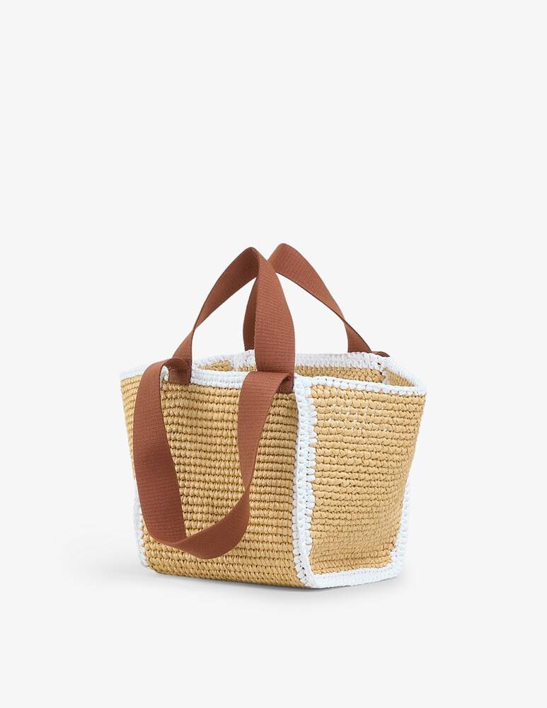 Marni Sillo borsa shopper in maglia macramé effetto rafia Pezzi Unici