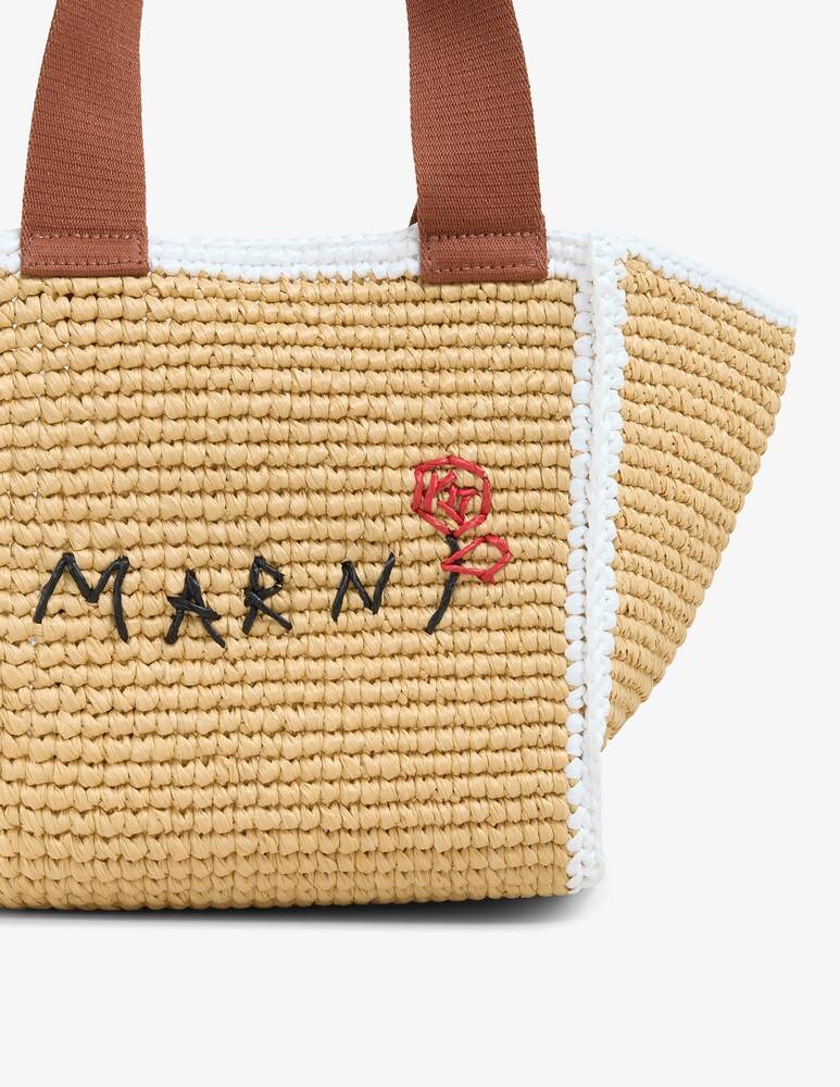 Marni Sillo borsa shopper in maglia macramé effetto rafia Pezzi Unici