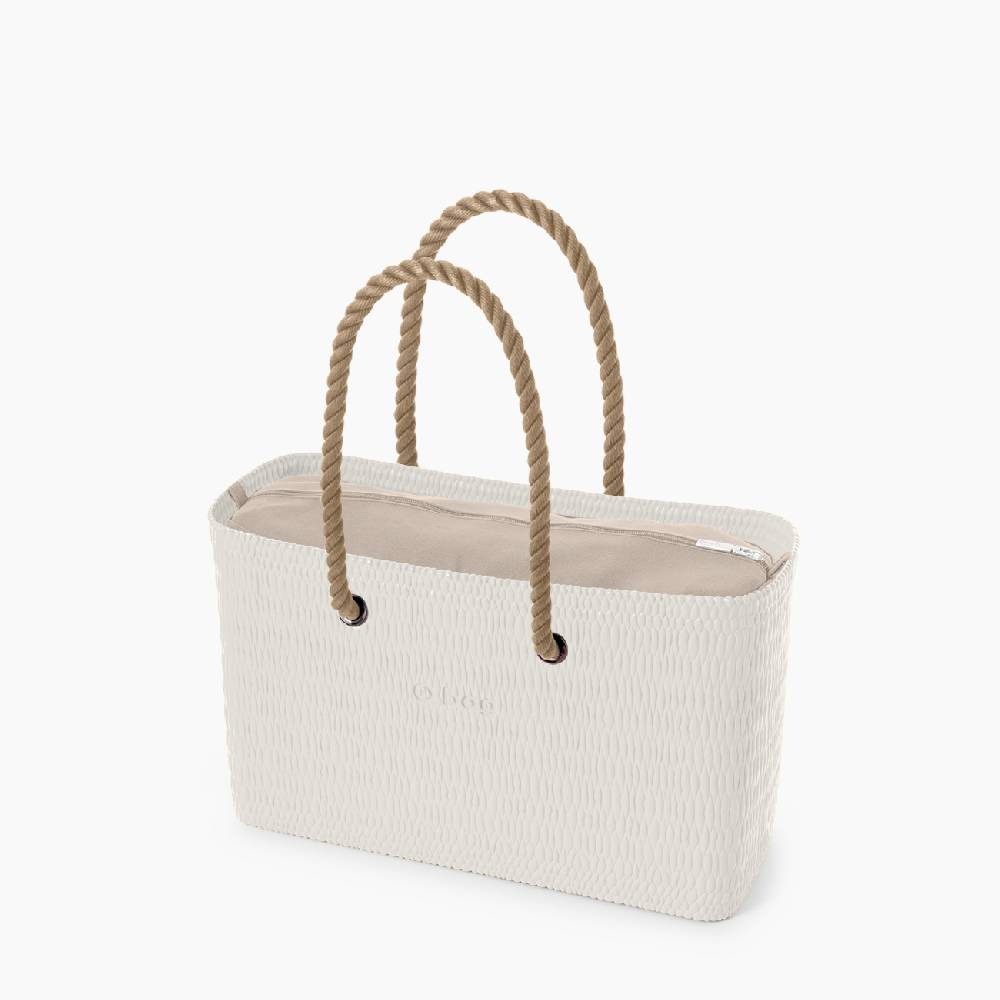 O bag beach latte e naturale Offerta esclusiva