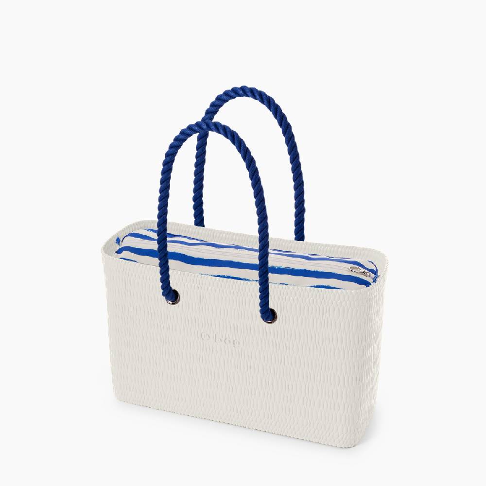 O bag beach latte e blu linee Black Friday