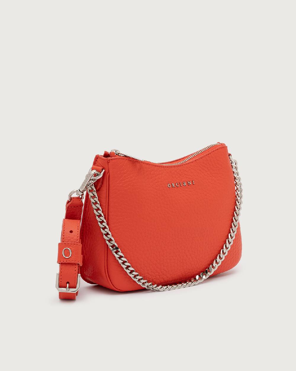 Orciani Borsa crossbody mini New Moon Soft in pelle martellata Nuovo