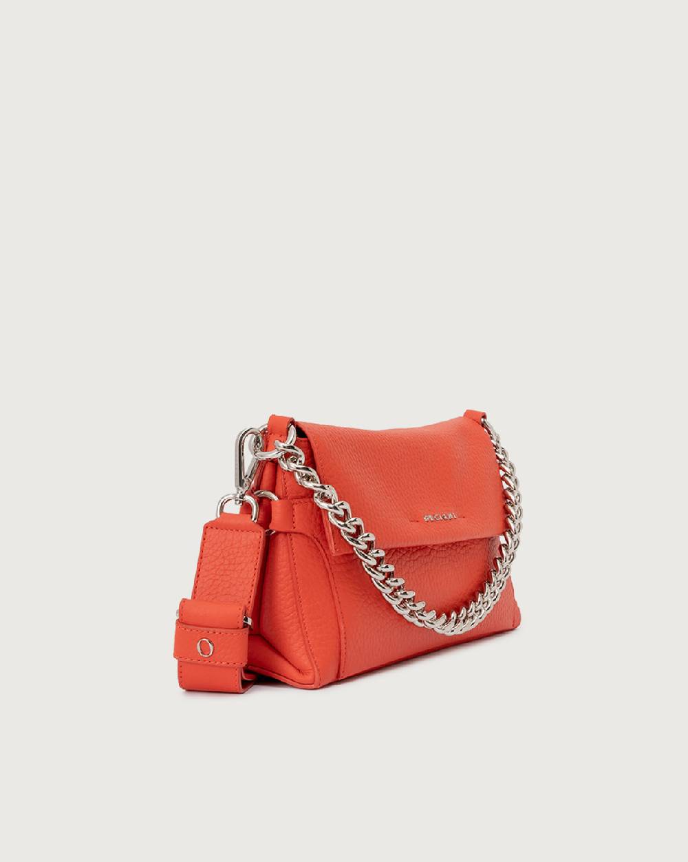 Orciani Borsa a spalla Missy Longuette Soft in pelle con catena e tracolla Qualità