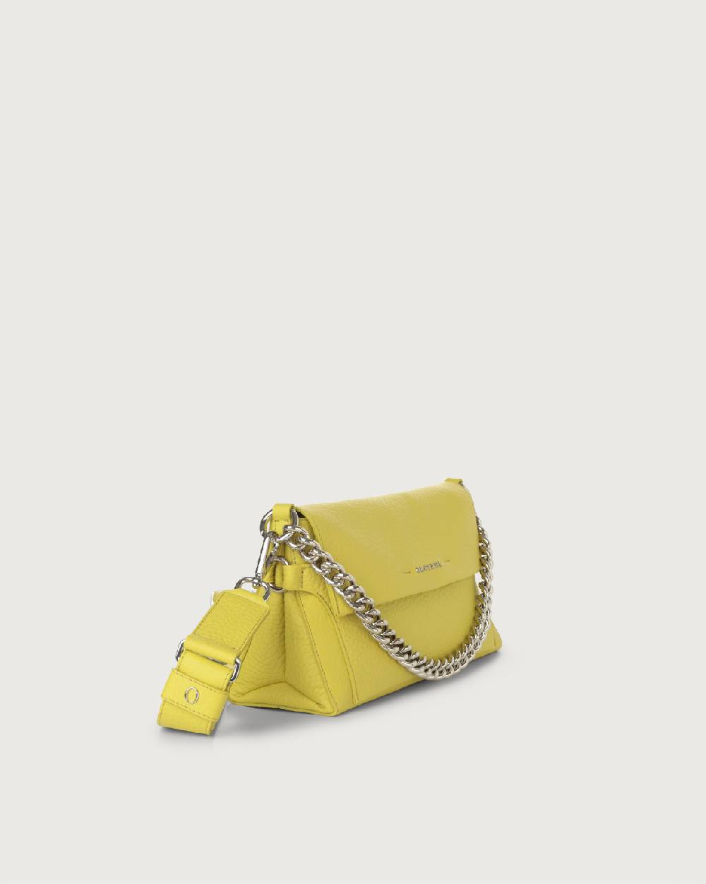 Orciani Borsa a spalla Missy Longuette Soft in pelle con catena e tracolla Saldi