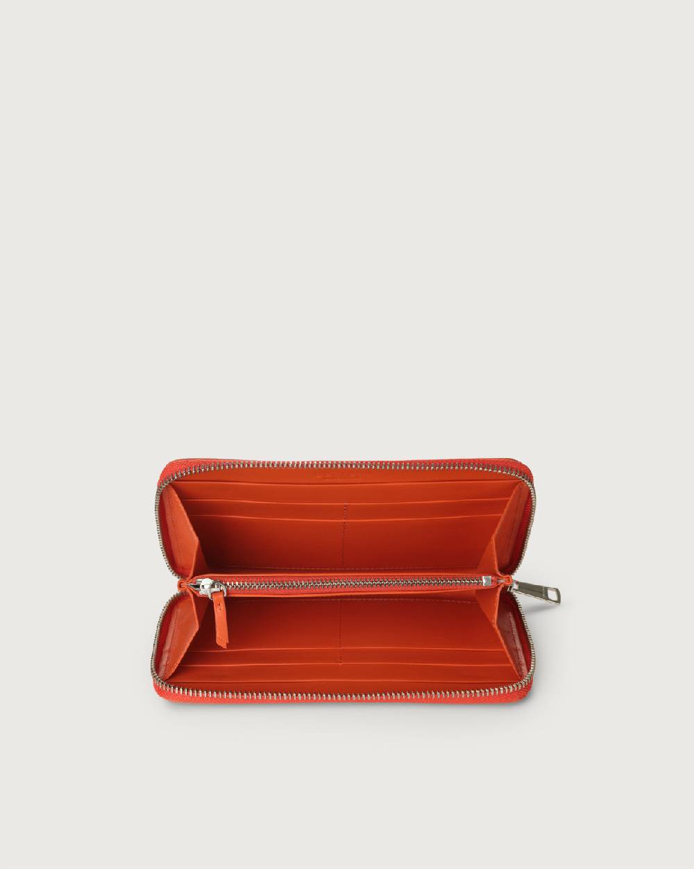 Orciani Portafoglio grande Liberty in pelle con zip Vendita Economica