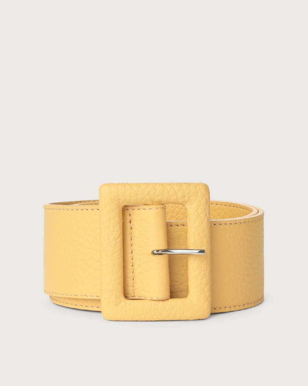 Orciani Cintura alta Soft in pelle con fibbia rivestita