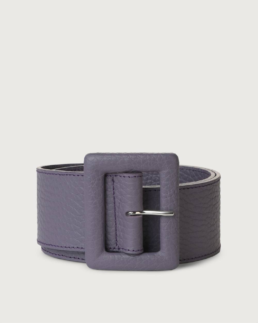 Orciani Cintura alta Soft in pelle con fibbia rivestita