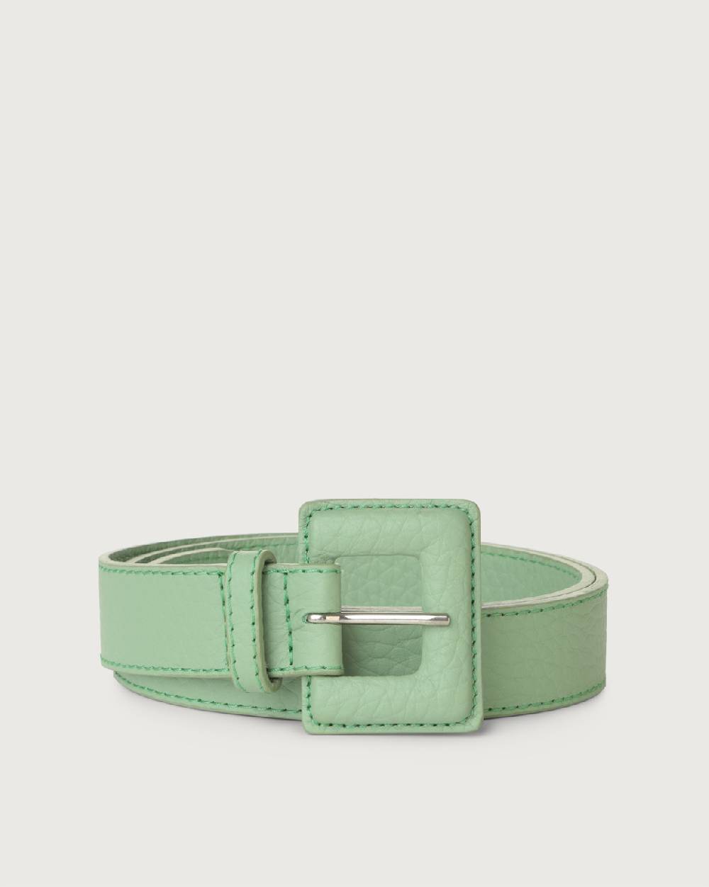 Orciani Cintura Soft in pelle con fibbia rivestita