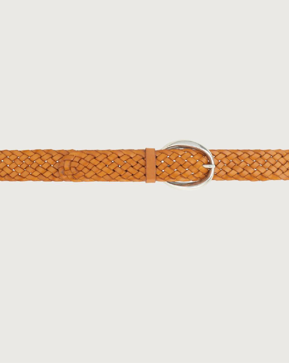 Orciani Cintura intrecciata Masculine in cuoio 3,5 cm Pezzi Unici