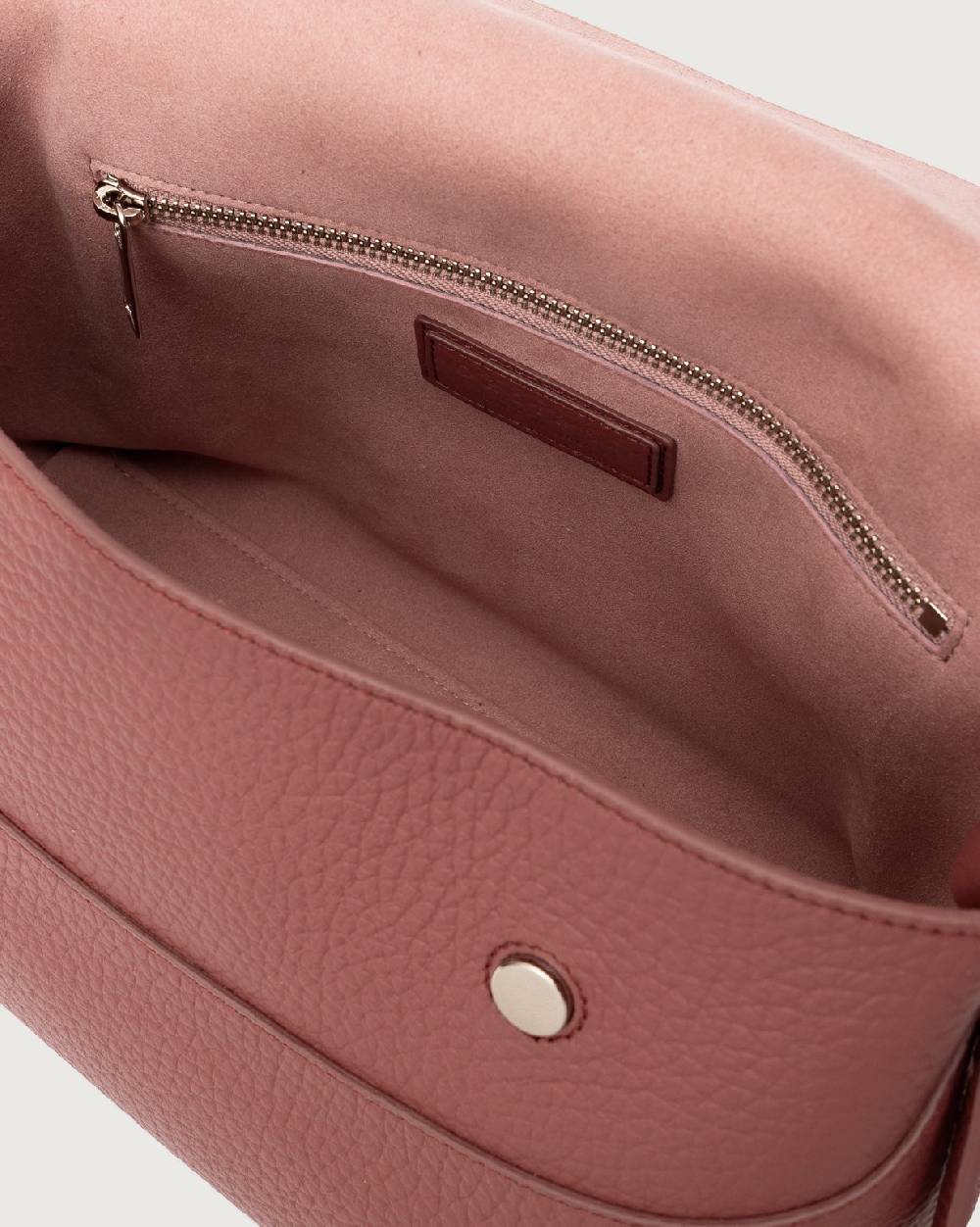Orciani Borsa a spalla Nana Soft in pelle martellata con tracolla Outlet