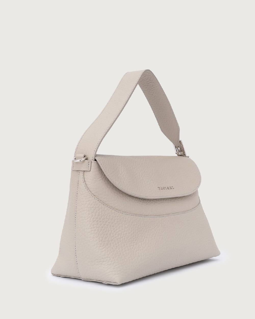 Orciani Borsa a spalla Nana Soft in pelle martellata con tracolla In Vendita