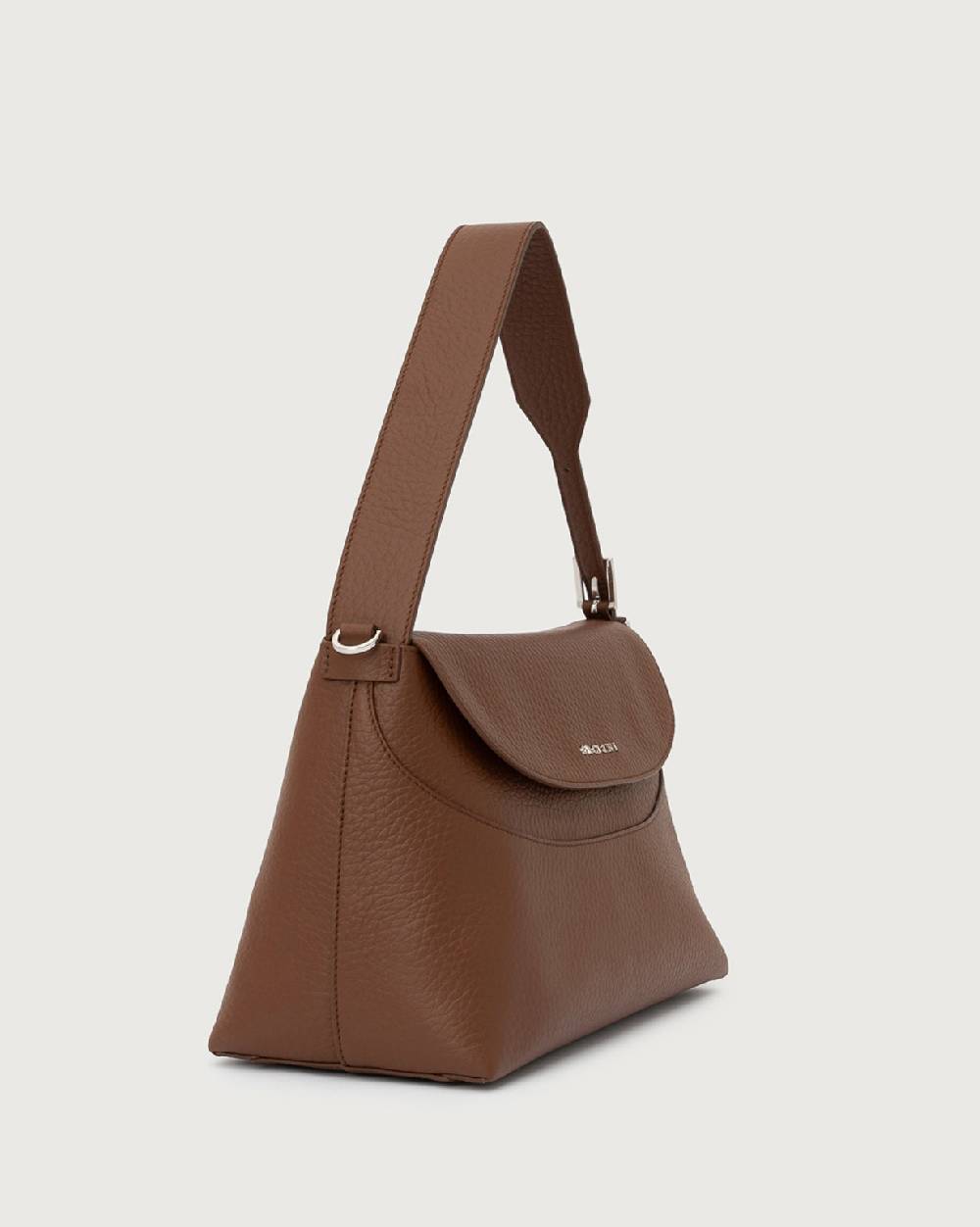 Orciani Borsa a spalla Nana Soft in pelle martellata con tracolla Saldi