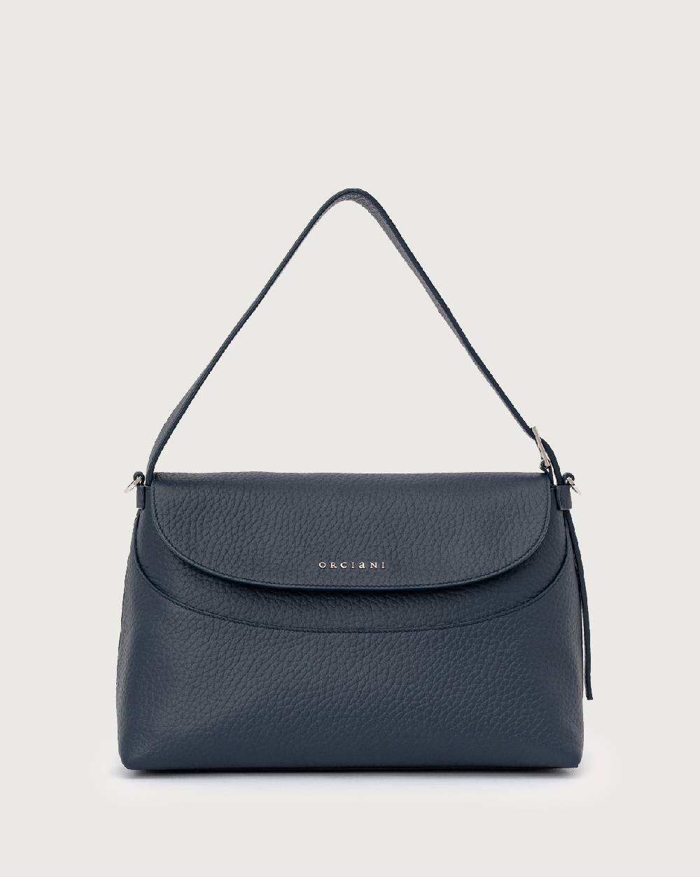 Orciani Borsa a spalla Nana Soft in pelle martellata con tracolla