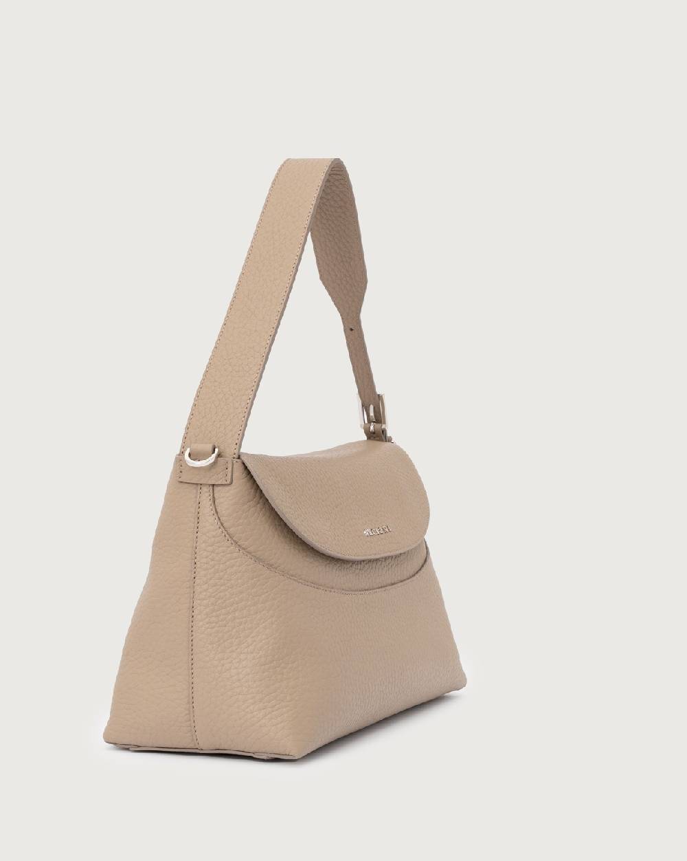 Orciani Borsa a spalla Nana Soft in pelle martellata con tracolla Hotsell