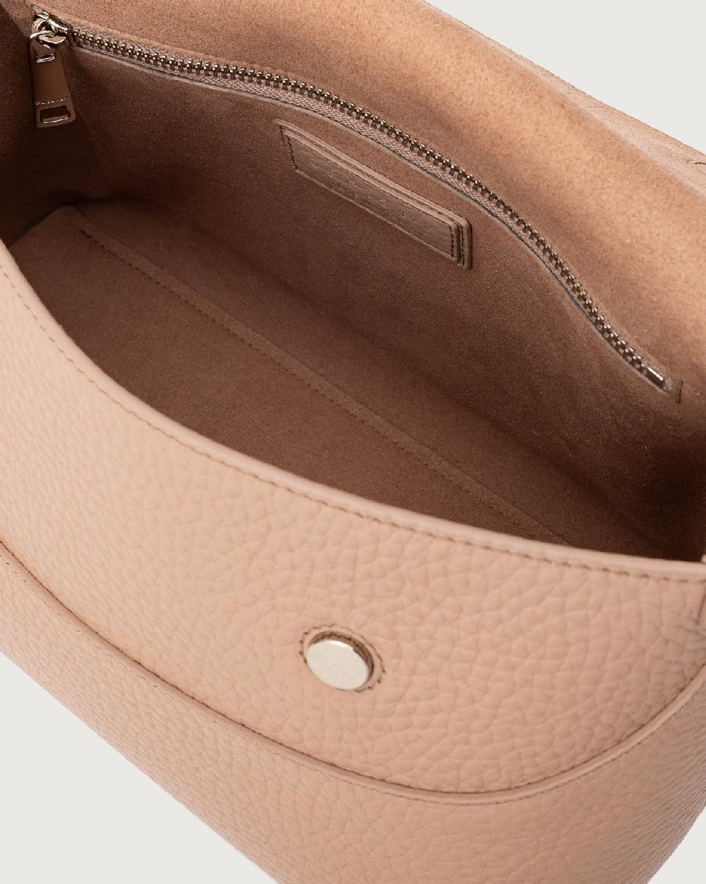 Orciani Borsa a spalla Nana Soft in pelle martellata con tracolla Vendita Calda