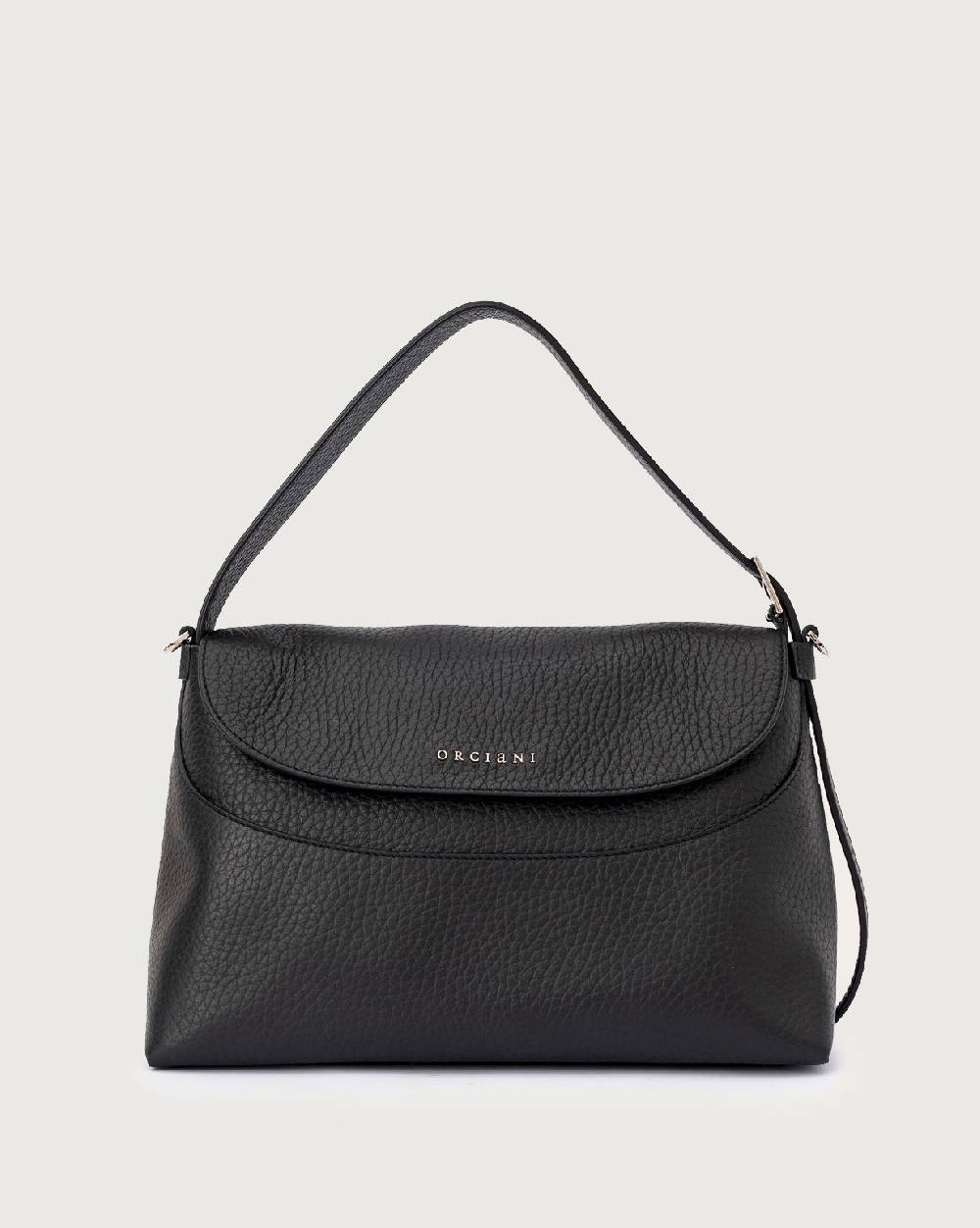 Orciani Borsa a spalla Nana Soft in pelle martellata con tracolla