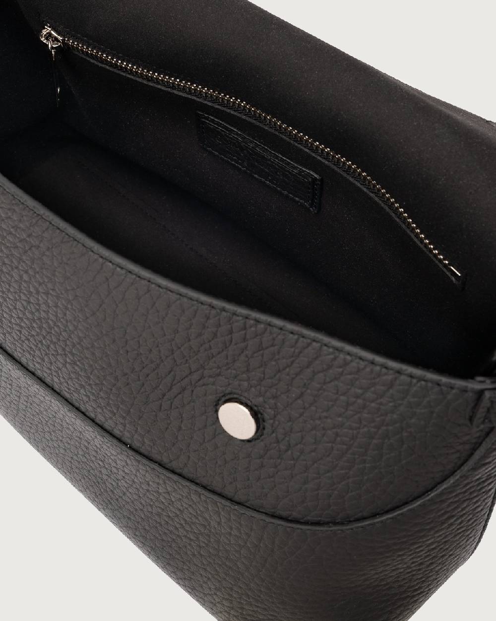 Orciani Borsa a spalla Nana Soft in pelle martellata con tracolla Saldi Di Fabbrica