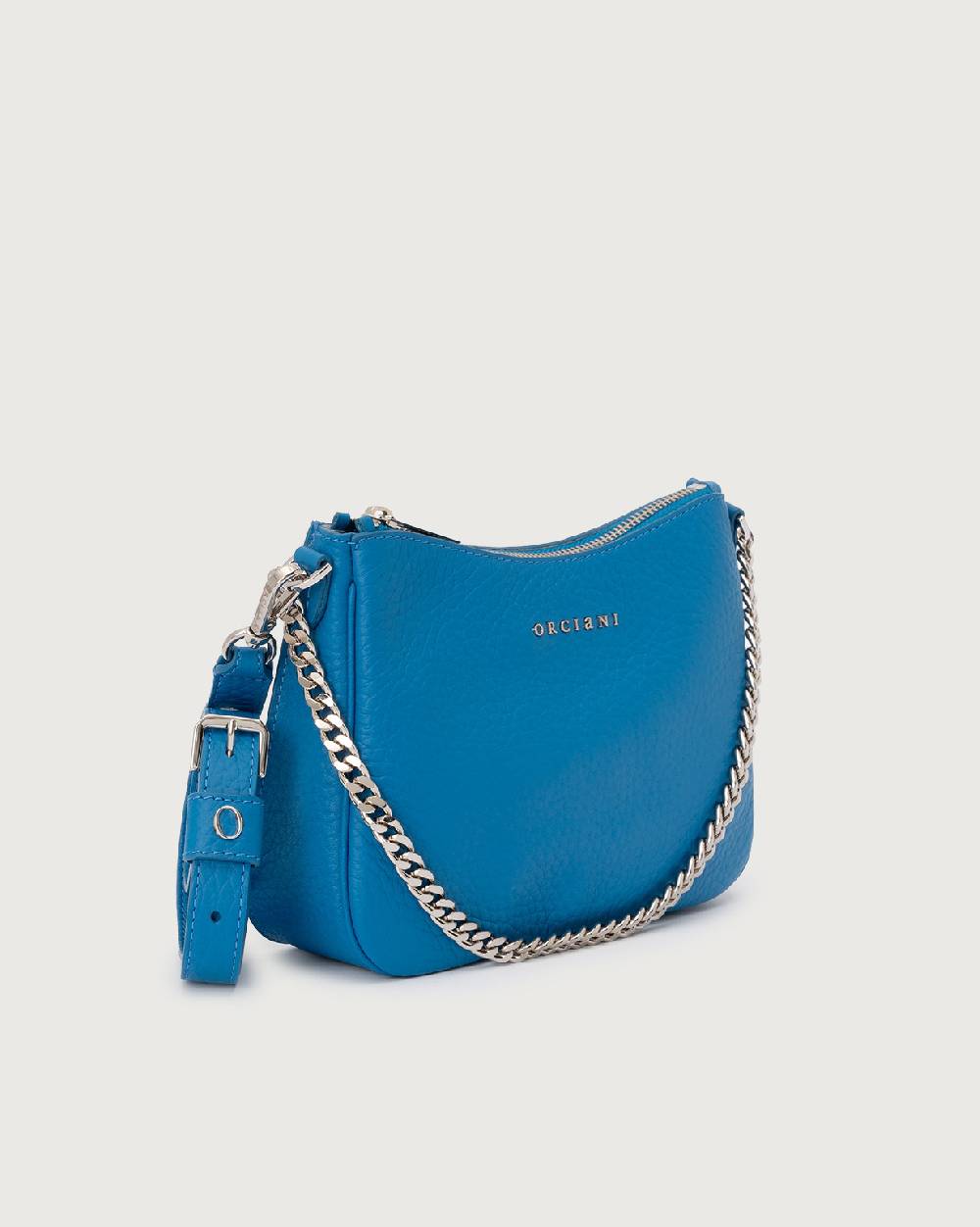 Orciani Borsa crossbody mini New Moon Soft in pelle martellata Qualità