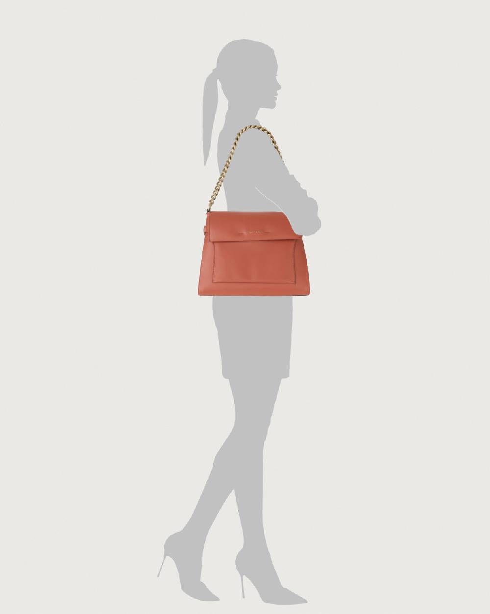 Orciani Borsa a spalla Missy Couture in pelle con catena e tracolla Offerta
